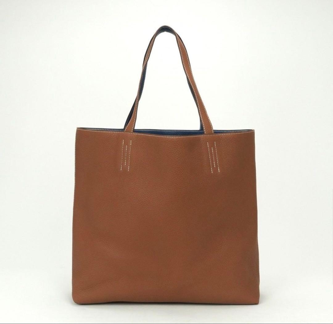 HERMES エルメス ドゥブルサンス36 リバーシブルモデル ブルー ブラウン