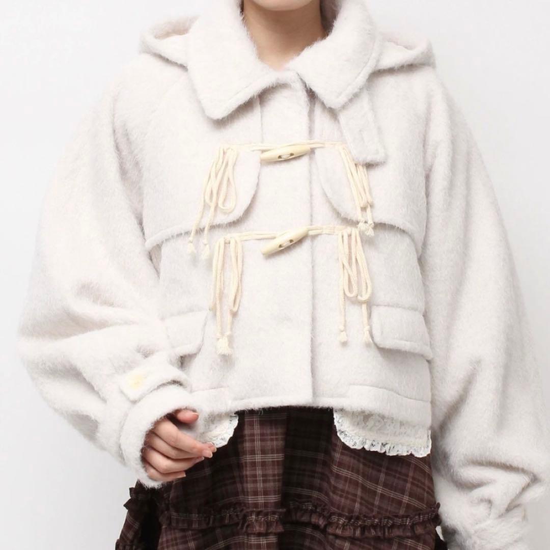 merry jenny ミルキーシャギーダッフルコート - メルカリ