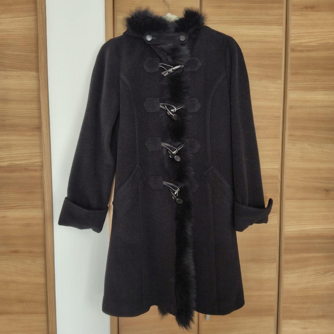 courreges コート ダッフルコート ブラック 38