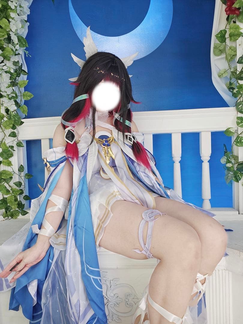 原神　コロンビーナ　少女　コスプレ衣装 ウィッグセット