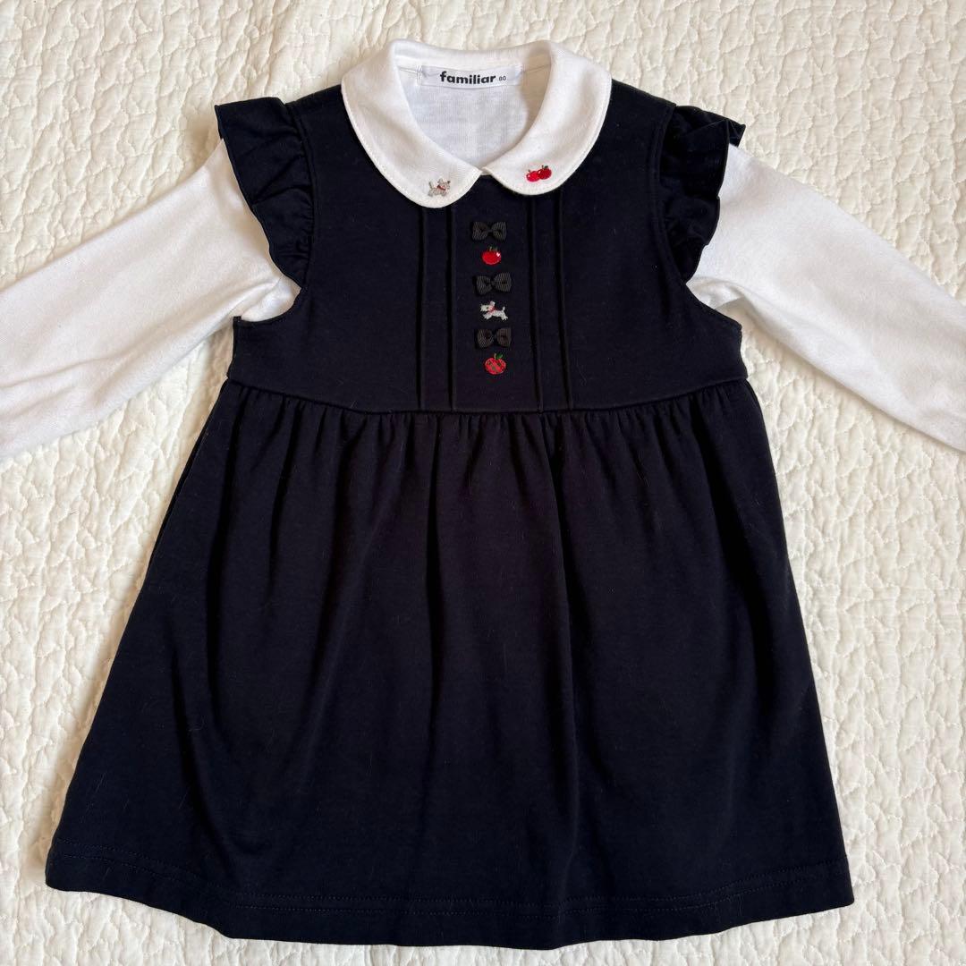 ファミリアfamiliarジャンパースカート　ブラウスセット80㎝