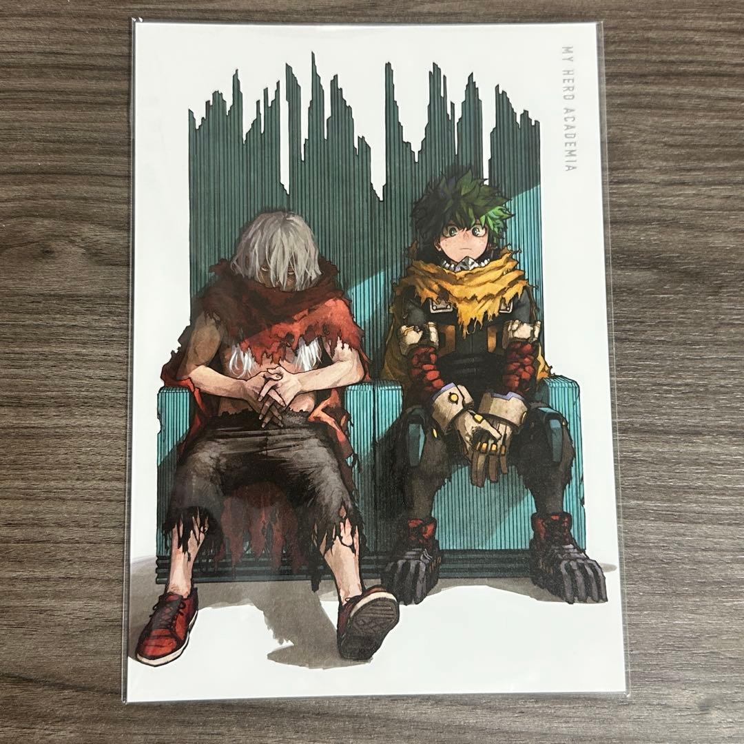 3月まで】ヒロアカ 原画展キービジュアル A5ポストカード 死柄木弔 緑