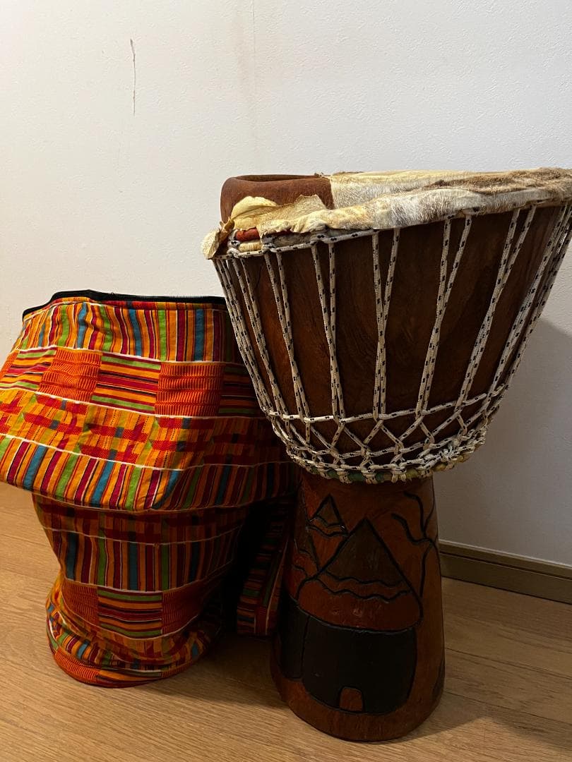 【ジャンク】ジャンベ ケース付き ジャンベ ケース (バッグ) 楽器屋 JUNJUN - ジャンベ-ジャンベケース