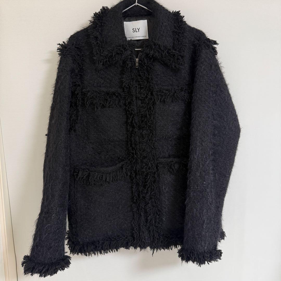 SLY フリンジ付き黒ジャケット