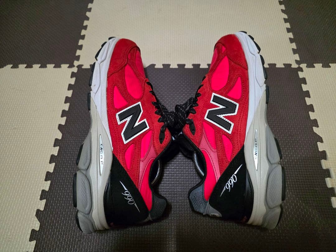 ニューバランス M990PL3 レッド 27.5cm