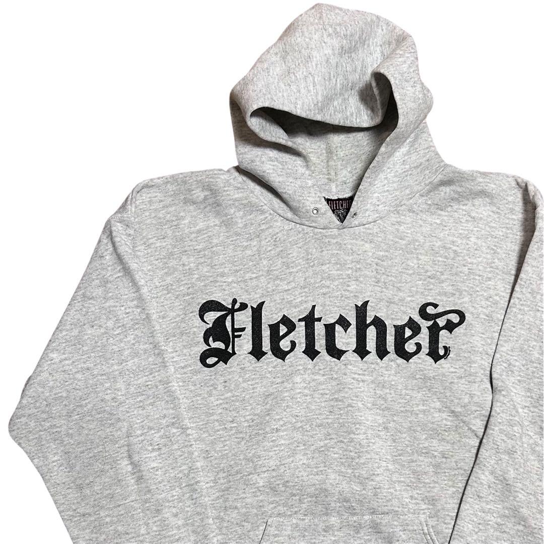 90s USA製 Christian Fletcher クロスプリント パーカー