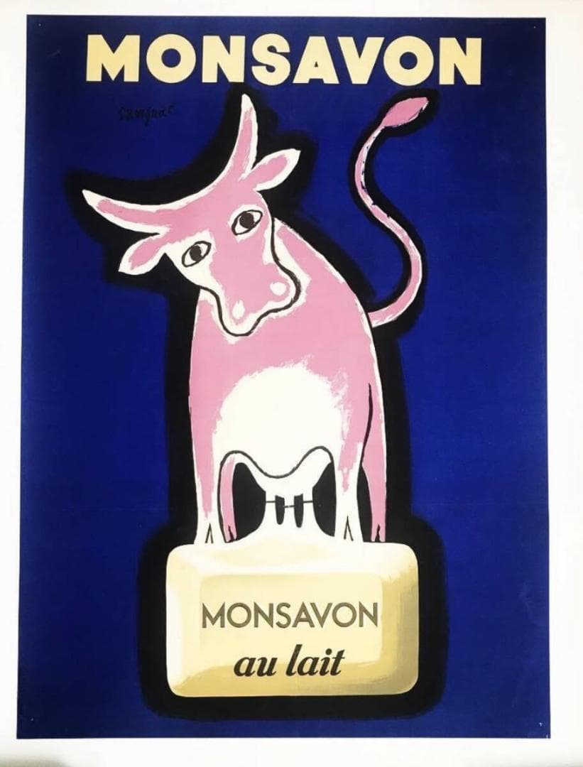 サヴィニャック・MONSAVON au lait オリジナルリトグラフ１９４９年