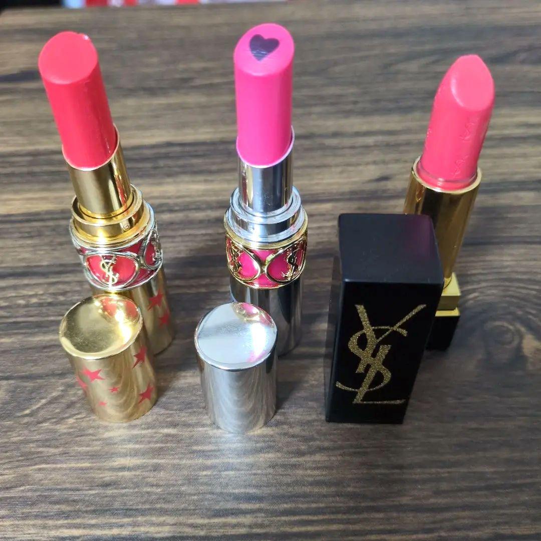 バラ売り可YSL イブサンローラン リップ 口紅 3本セット ピンク レッド 赤