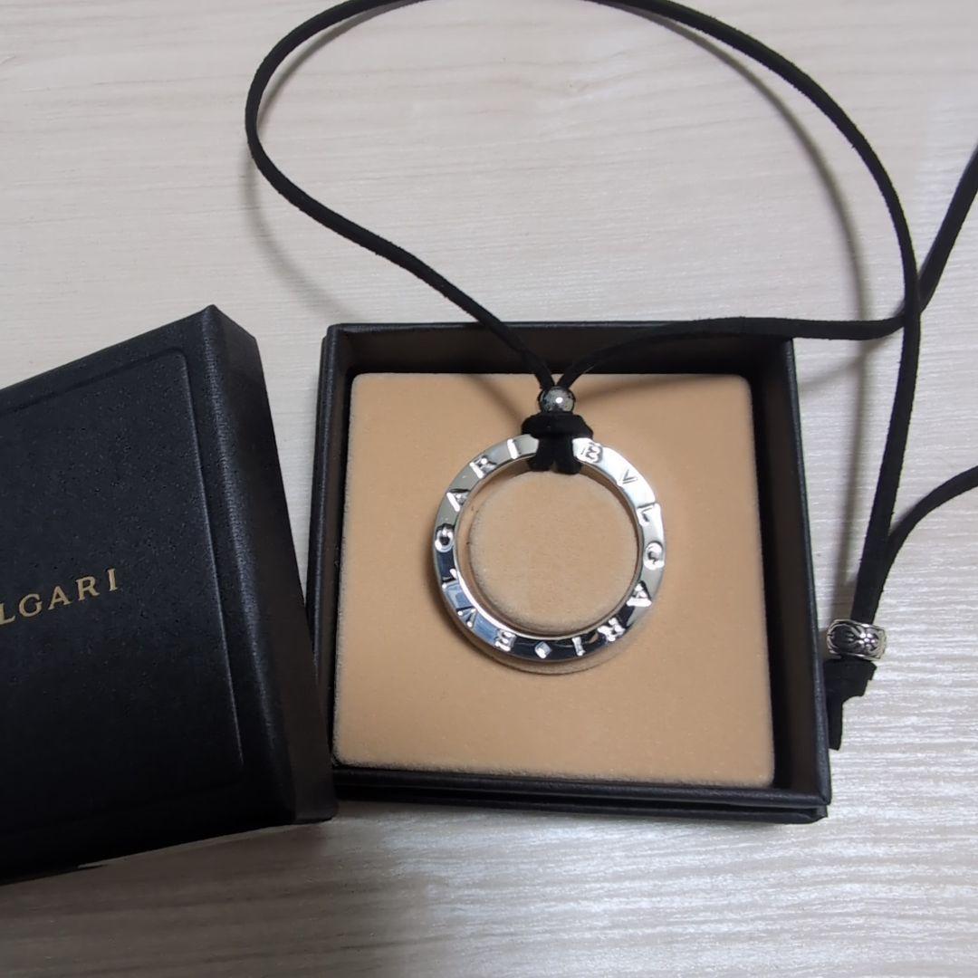 極美品 BVLGARI ブルガリ シルバーキーリングチョーカー ボックスケース付 ビー・ゼロワン 新品同様 ブルガリ ビーゼロワン キーリング