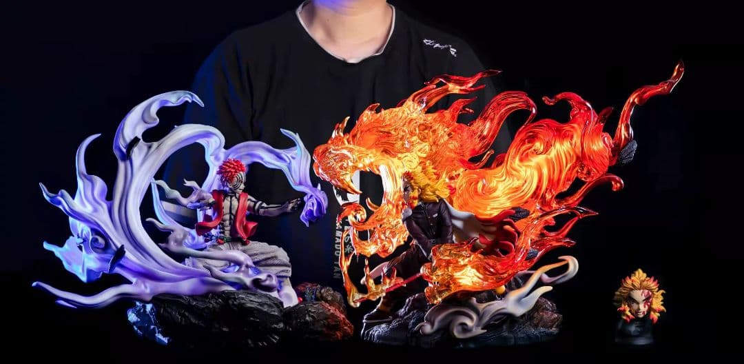 鬼滅の刃 炎柱 煉獄杏寿郎 上弦の参 猗窩座 フィギュア ガレージキット