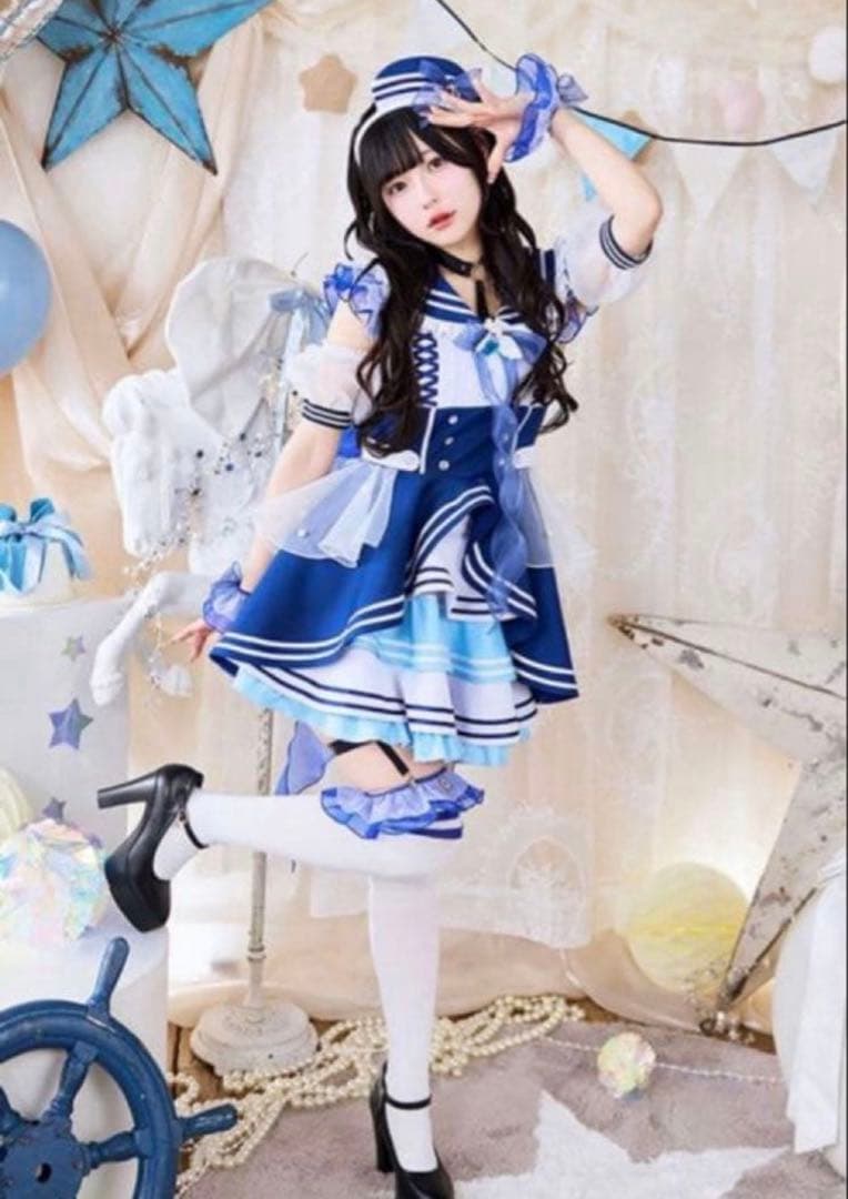 Malymoonマリームーン 逃げ水あむ着用 マリン 01フリルセーラーブル