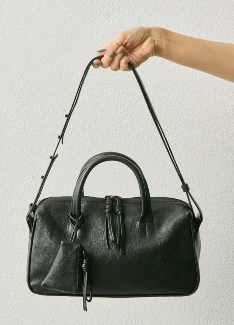 未使用タグ付き イアパピヨネ uchida企画2WAYシンプルボストンバッグ