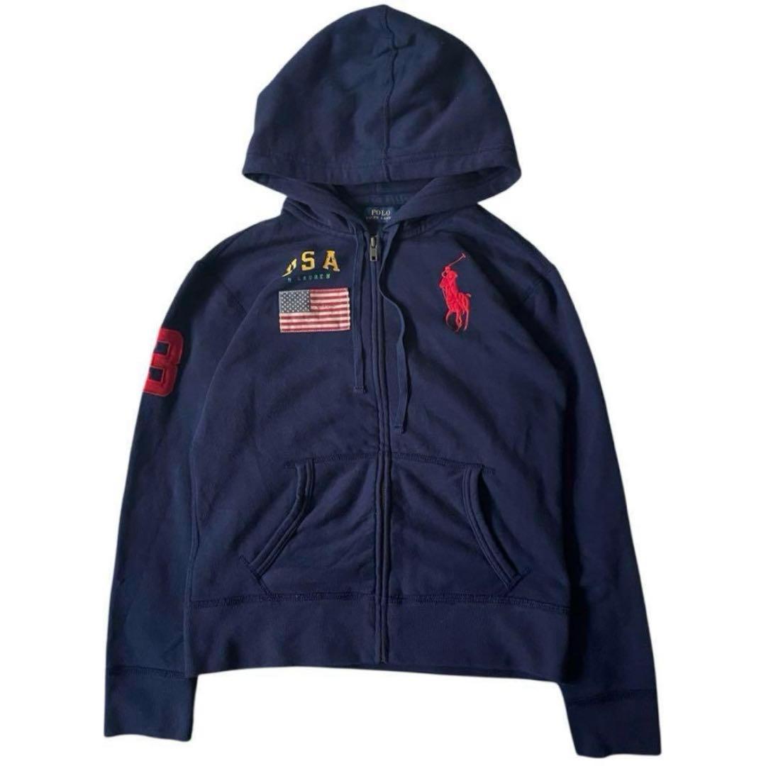 POLO RALPH LAUREN　ジップアップパーカー　ビックポニー　メンズ