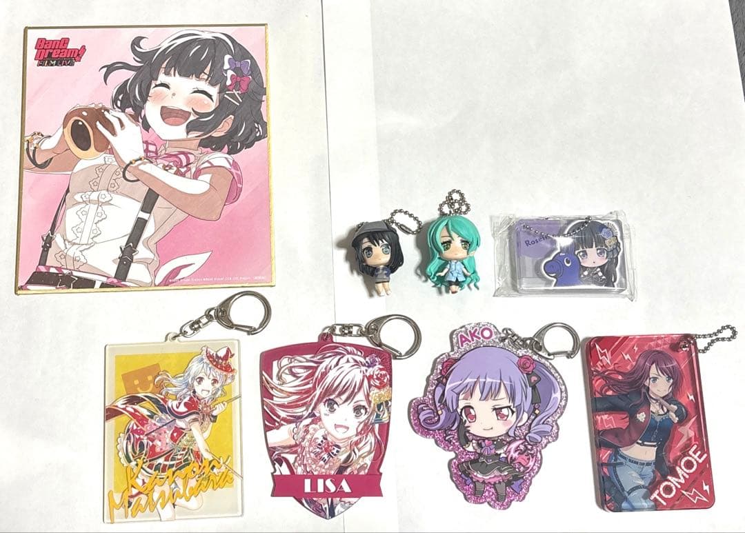 バンドリ グッズ まとめ売り 色紙 アクリルキーホルダー フィギュア