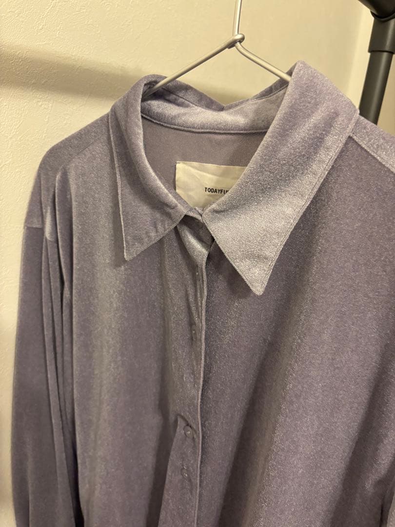 TODAYFUL Roundhem Velour Shirts ベロアシャツ - メルカリ