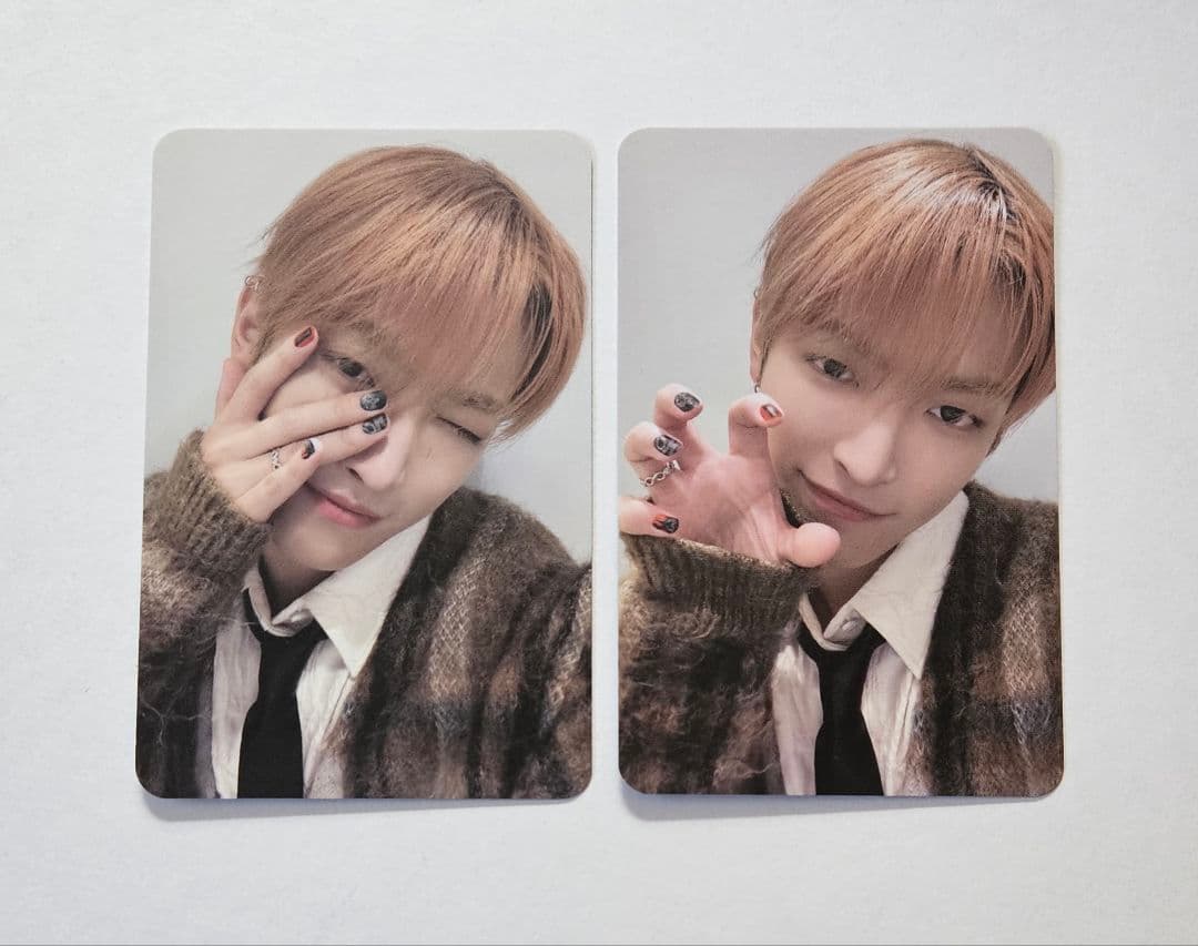 ATEEZ ホンジュン ネイル GEL NAIL BLACK WHITE コンプ