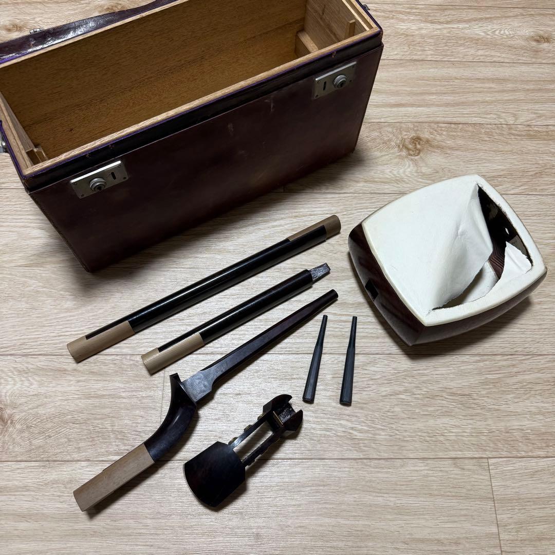 三味線　バチ　三絃駒　ハードケース 　和楽器