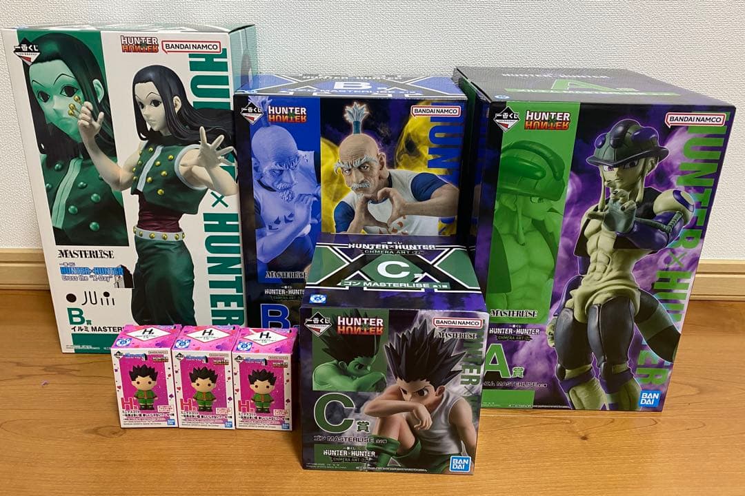 ハンターハンター 一番くじ イルミ ネテロ メルエム ゴン ミニマスコット
