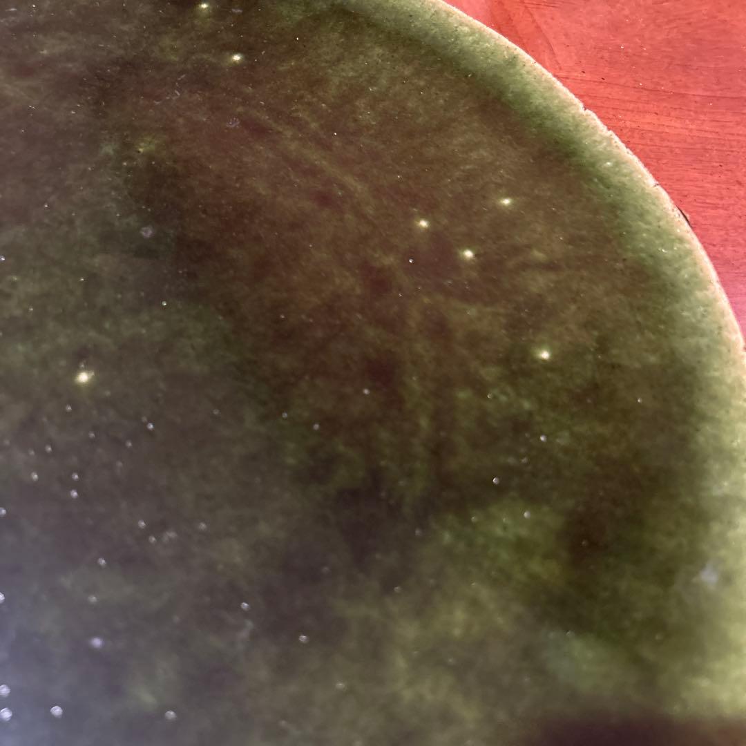 新品◇④織部焼 森脇 文直作 緑色の陶器製丸皿大皿35.5cm - メルカリ