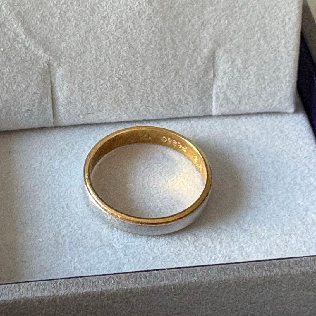 k18 pt850シンプルリング