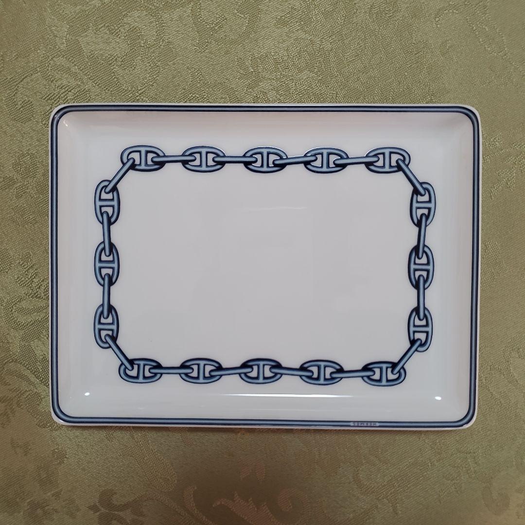 HERMES エルメス シェーヌダンクル 角皿プレート