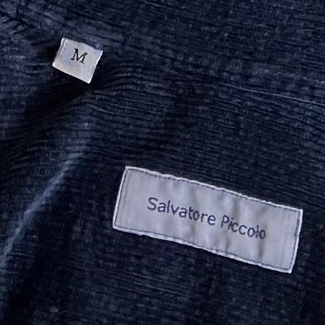 サルヴァトーレピッコロ コーデュロイシャツ M ネイビー イタリア製
