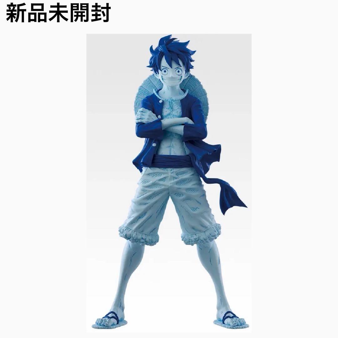 新品 ONE PIECE BASE SHOP くじ ルフィ フィギュア モノクロ