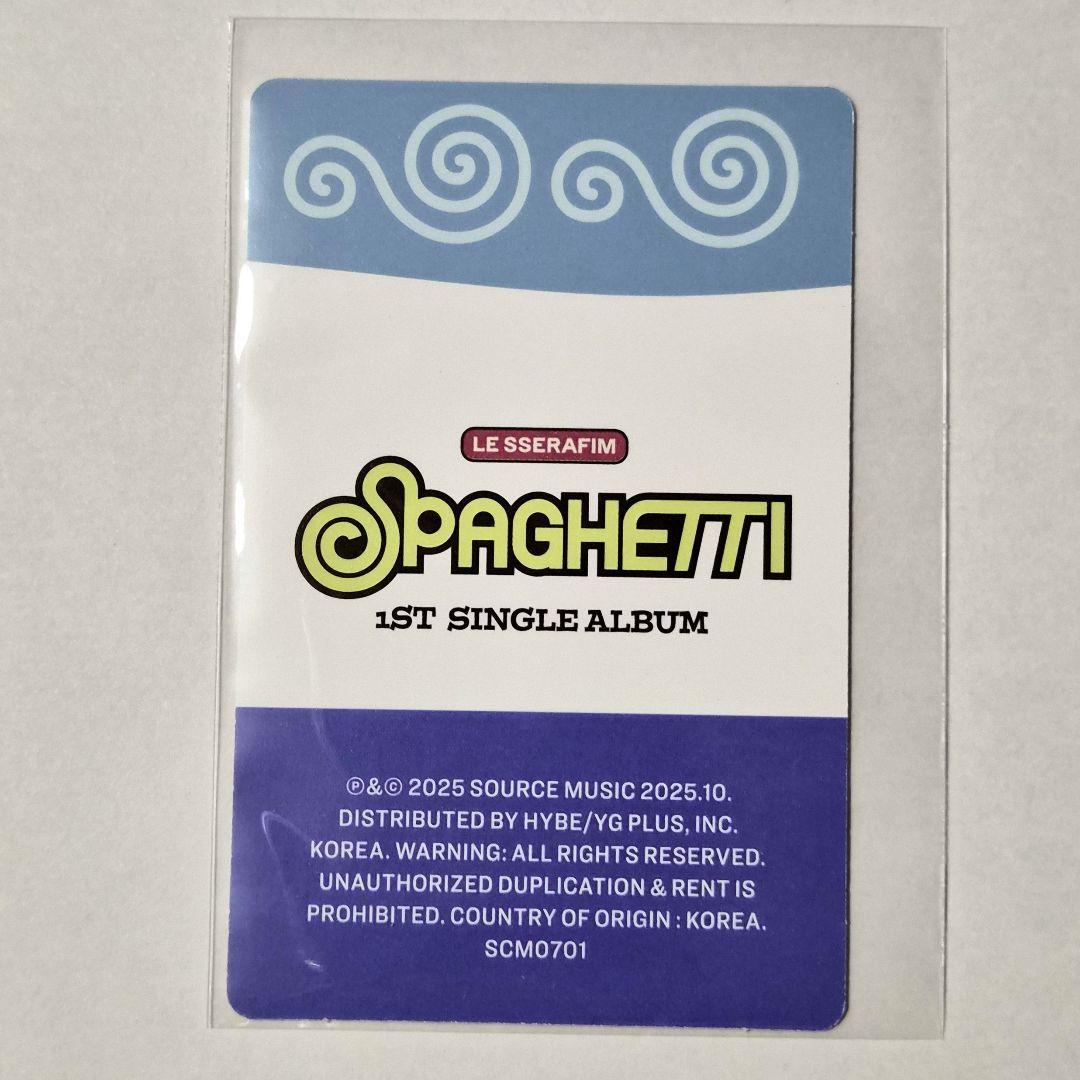 LE SSERAFIM ルセラフィム カズハ SPAGHETTI 封入 トレカ - メルカリ