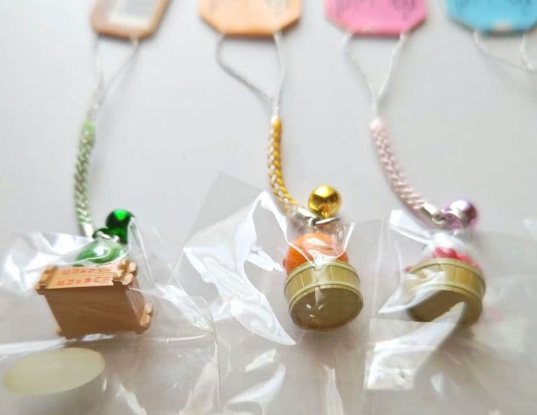 ご当地キティ 根付 温泉バージョン 風呂 卵 饅頭 5種類セット 新品 激