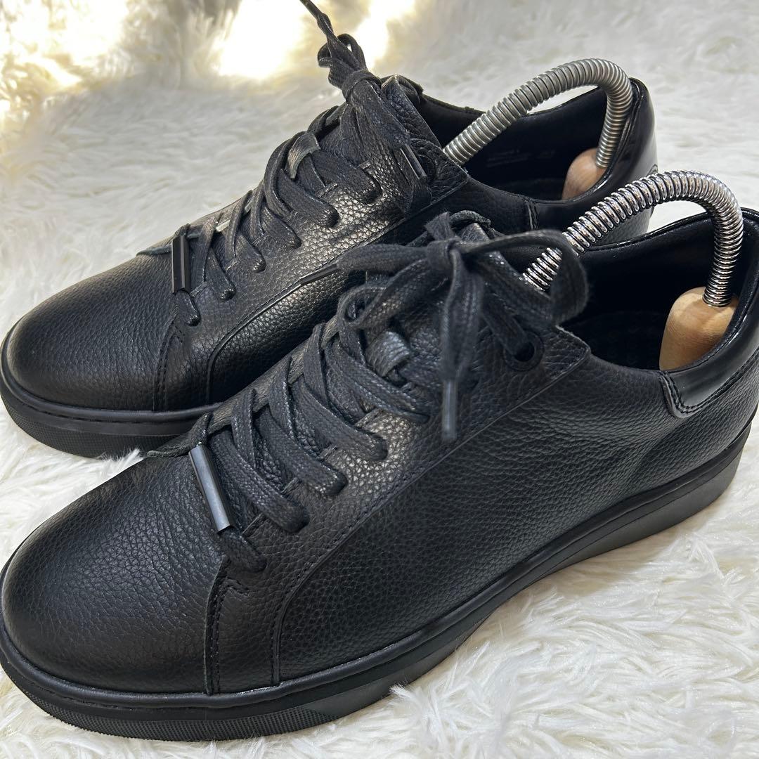 超美品✨ AOURE DEVICE1 シボ革 スニーカー希少 オールブラック