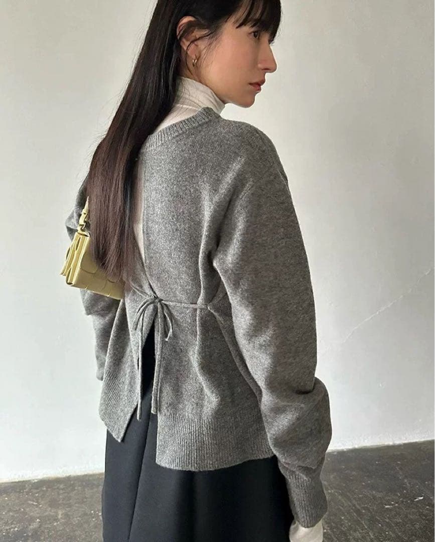 Suzu×CLANE W FACE CENTER SLIT KNIT TOPS - メルカリ