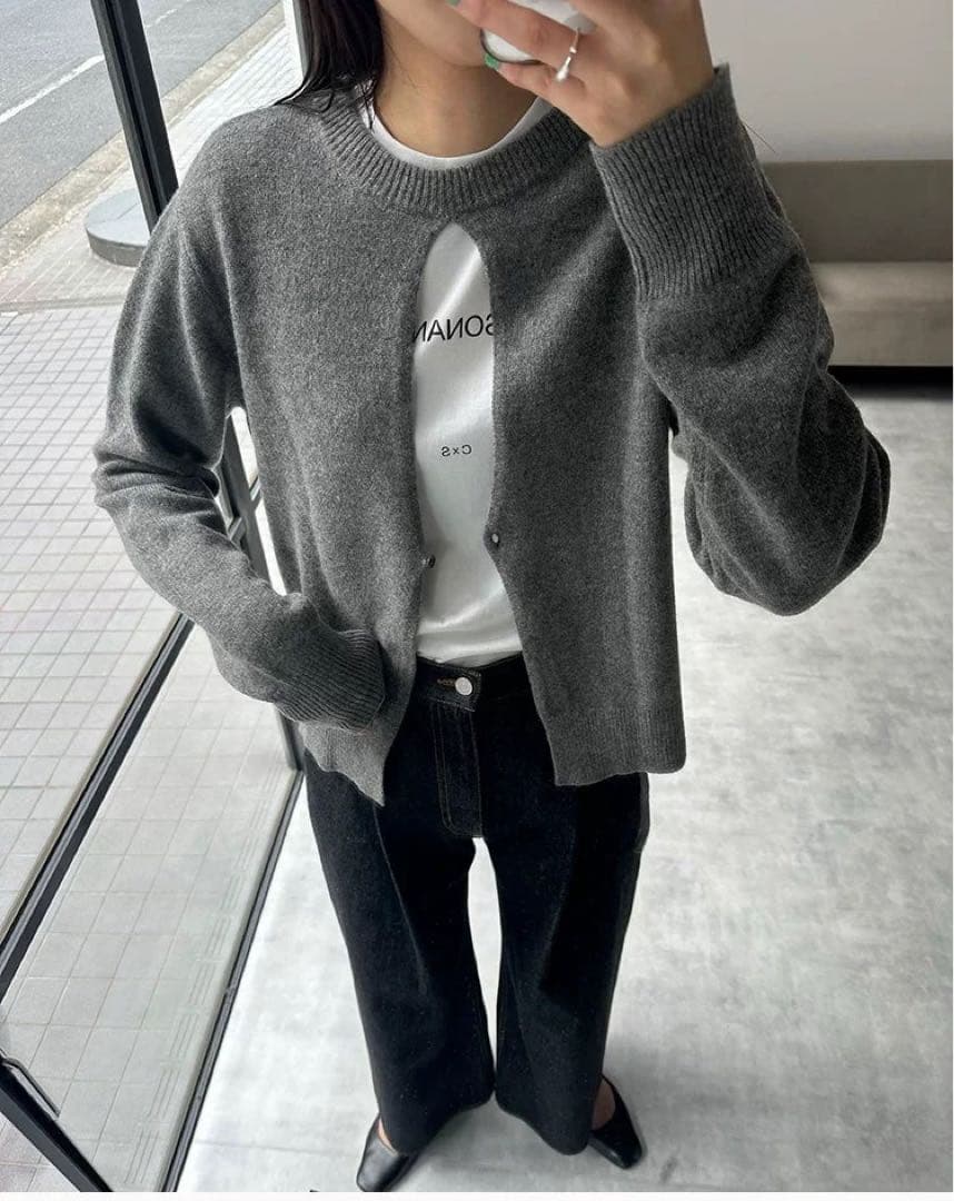 Suzu×CLANE W FACE CENTER SLIT KNIT TOPS - メルカリ