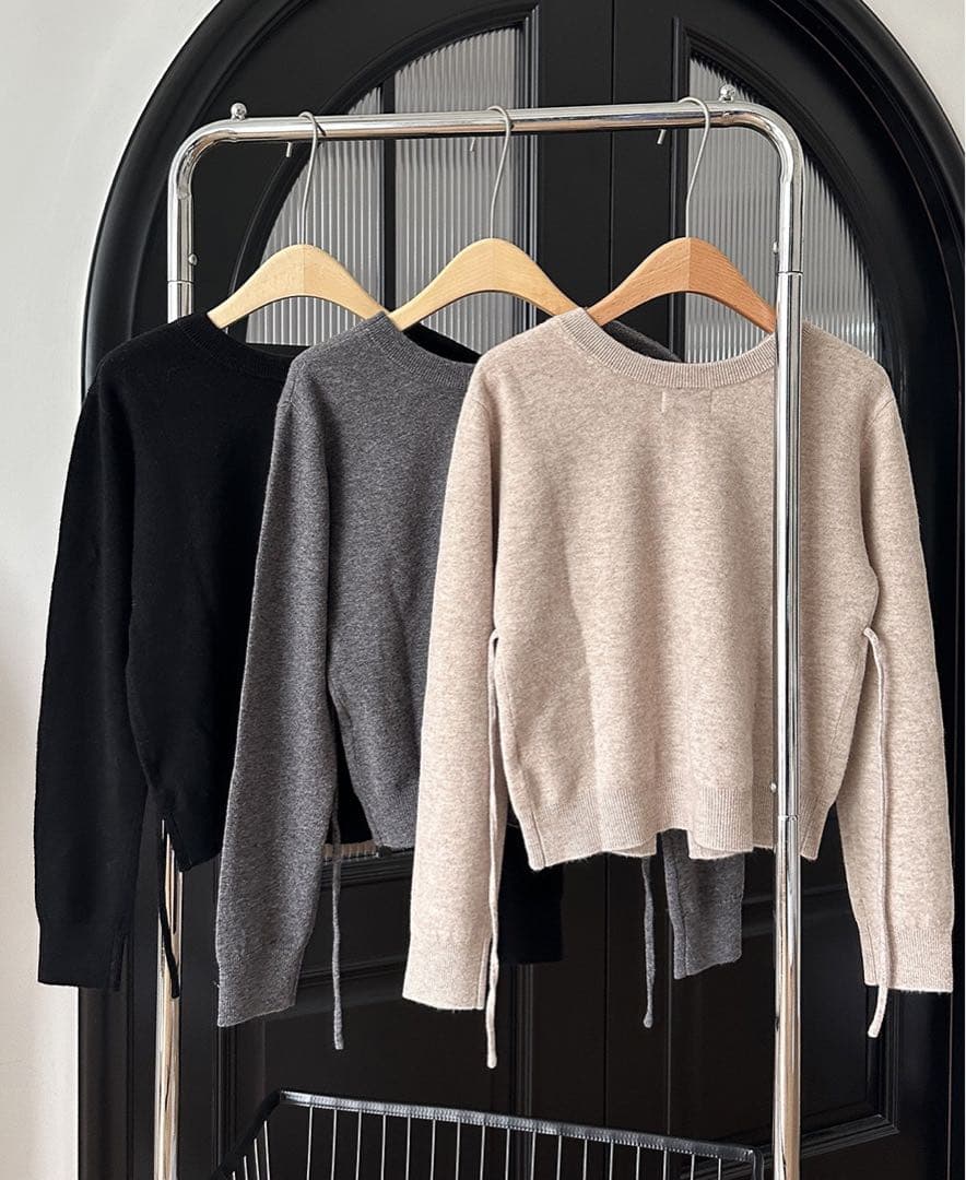 Suzu×CLANE W FACE CENTER SLIT KNIT TOPS - メルカリ