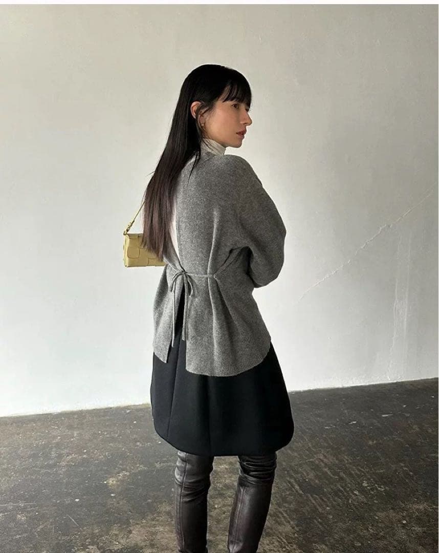 Suzu×CLANE W FACE CENTER SLIT KNIT TOPS - メルカリ