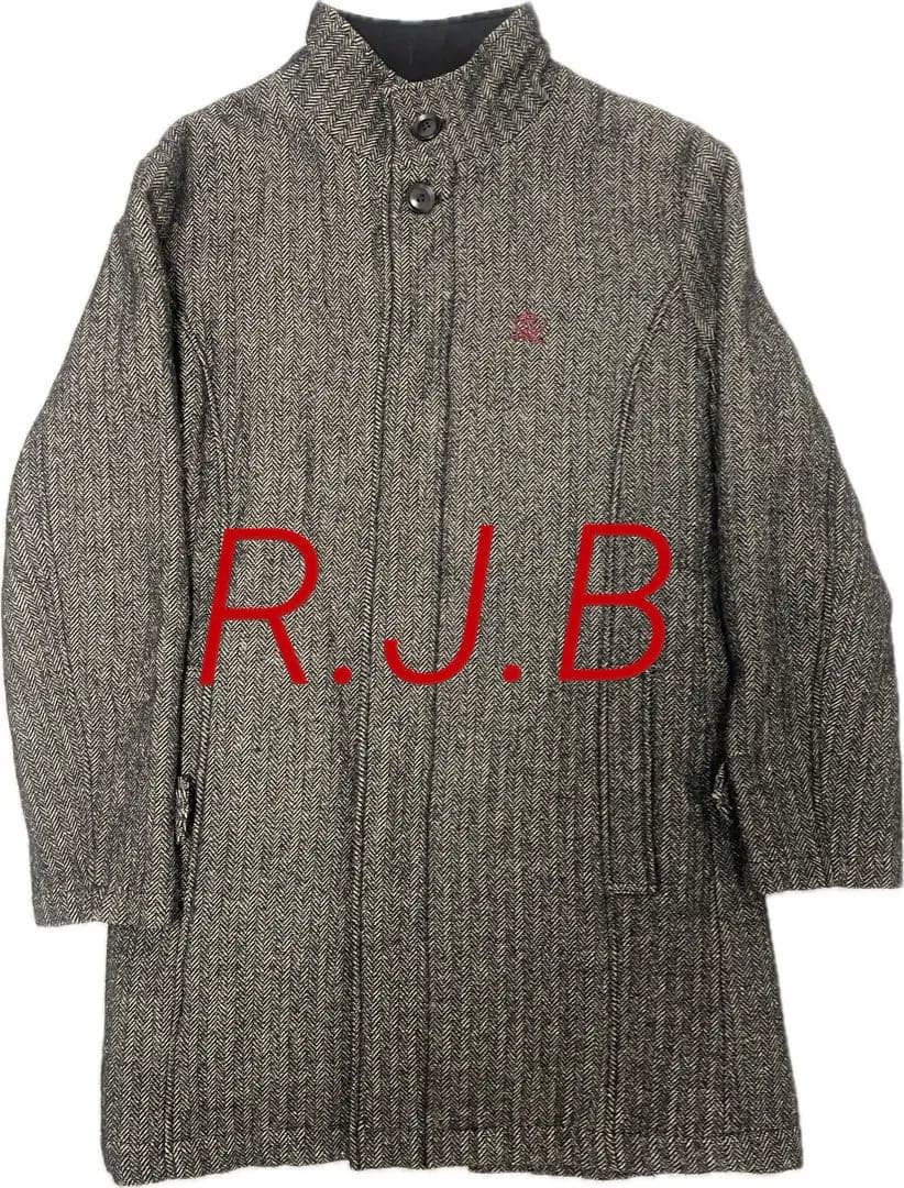 【今月のみ値引き中】RJB 　ヘリンボーン柄　スタンドカラーコート MEN'S BIGI（メンズビギ）の「ヘリンボーン柄メルトンスタンドカラー