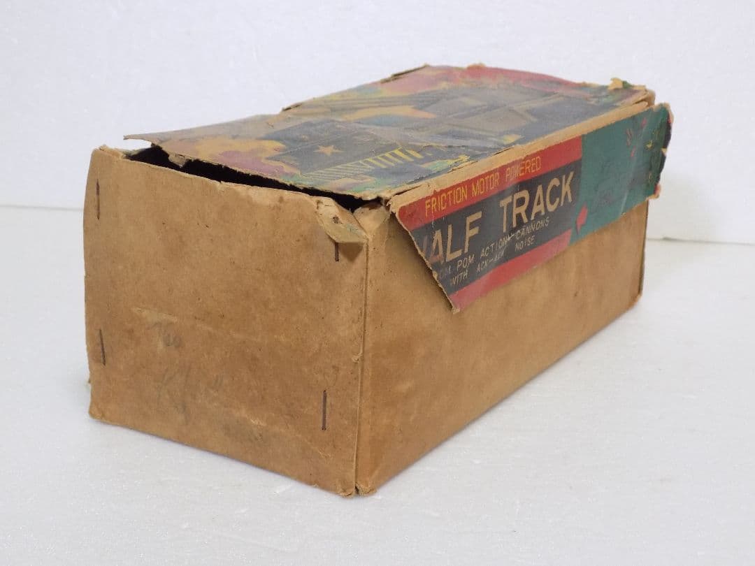 希少ブリキ 三恵玩具 【HALF TRACK】フリクション 動作品 - メルカリ