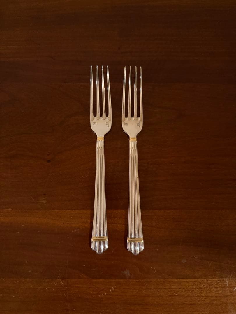 クリストフル　アリアゴールドリング　デザートフォーク 181979546_o5.jpg?