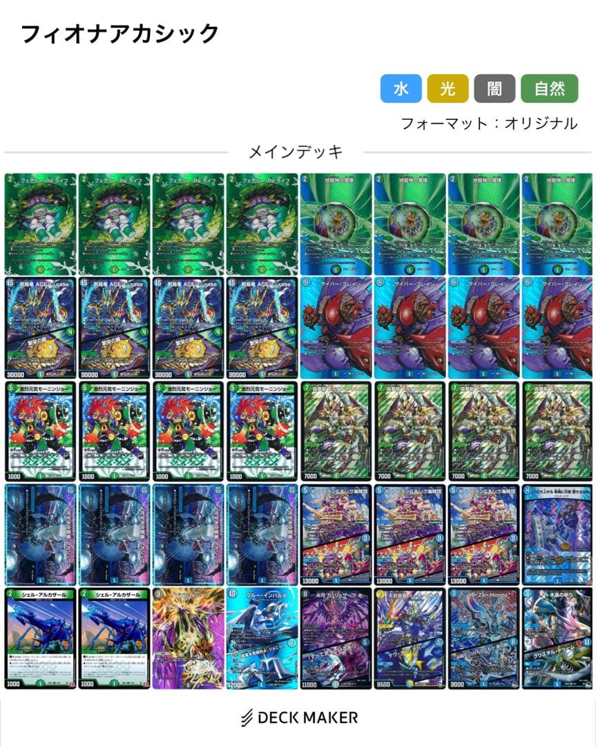 M*o様 青緑フィオナアカシック デッキ 微高レート