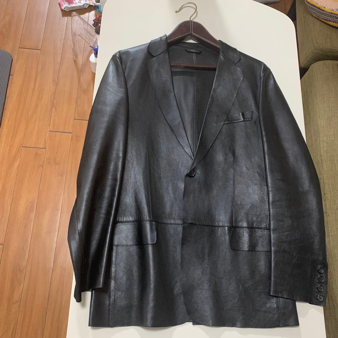 GUCCI ブラックレザージャケット サイズ46 - メルカリ