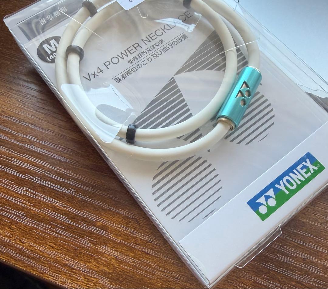 未開封YONEX V4 POWER NECKLACE ホワイト ✨size restore &new colour✨ 🔊PRE ORDER🔊 ⚡️Available only in