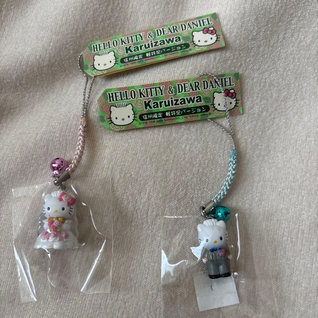 ご当地キティ 信州限定 軽井沢バージョン キティ ダニエル 根付 ストラップ