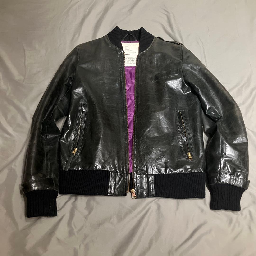 レザーブルゾンジャケット　PRODUCT CLASSICS セール】＜ユニセックス＞フェイクレザー 比翼 ビックポケットブルゾン