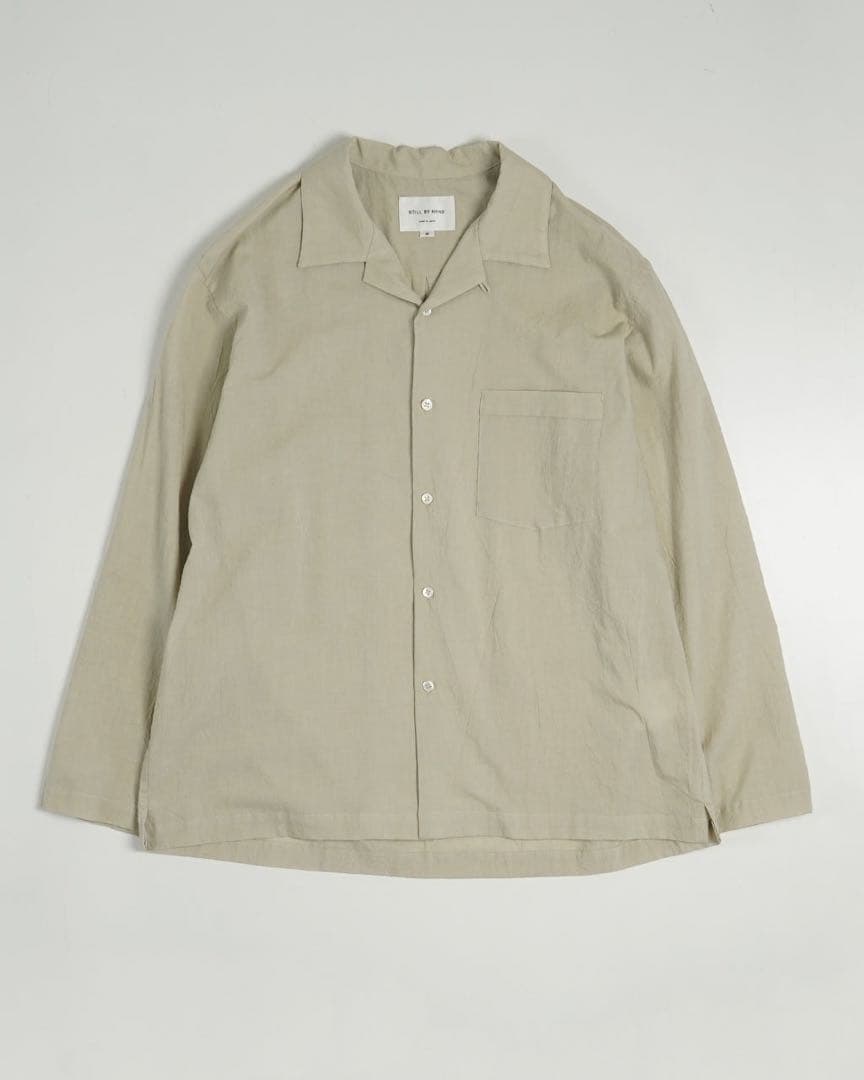 STILL BY HAND SH04252 コットンシルクオープンカラーシャツ