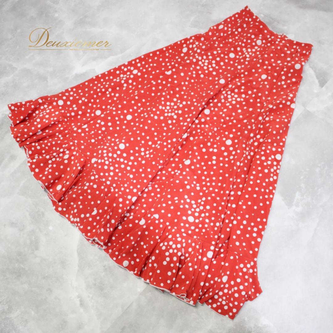 美品 フラメンコ衣装】ファルダ HERMOSA IBERIA 朱色 白 水玉 - メルカリ