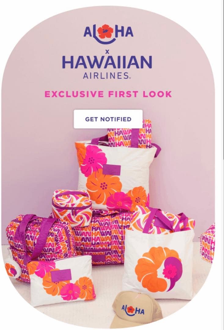 アロハコレクション×ハワイアン航空コラボ ボストンバッグ