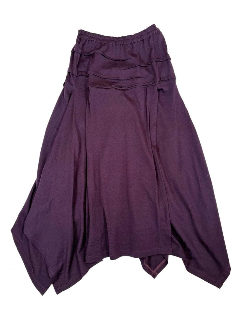 萌　MOYURU アシンメトリー　変形　ロングスカート　ウール100%