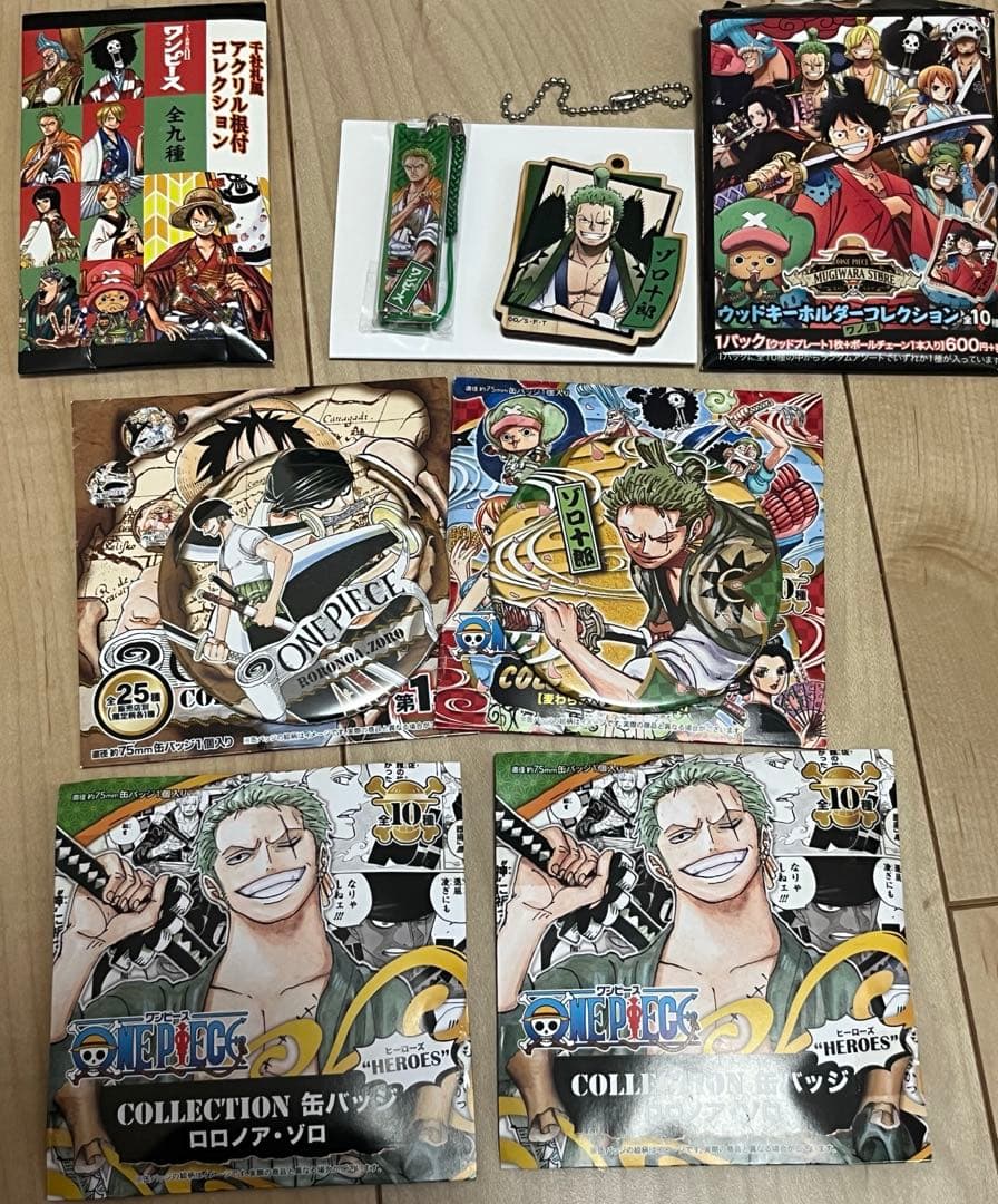 ゾロ　コレクション缶バッジ第1弾　アクリル根付　歌舞伎ワンピース　麦わらストア