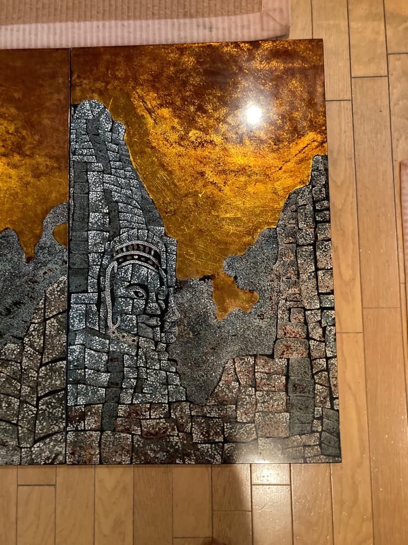 ベトナム漆螺鈿細工のパネル（バイヨン寺院）4枚綴り