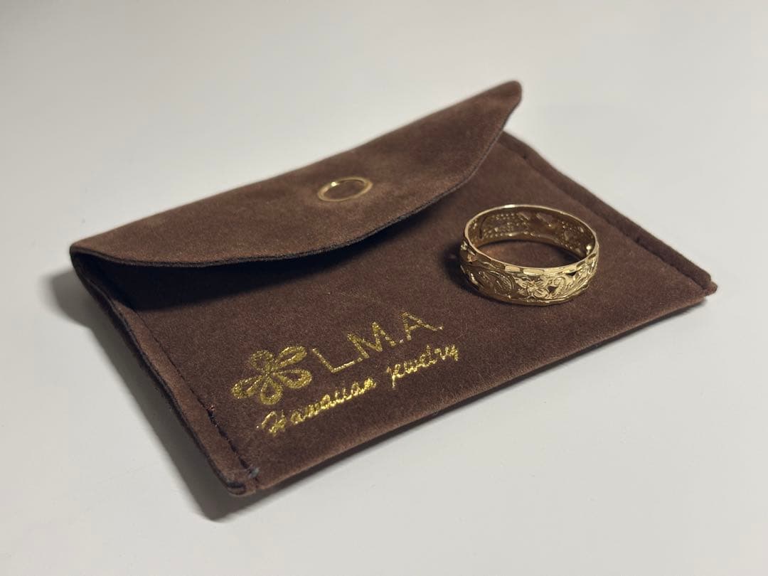 PEICHAN　14金16号LMA ゴールドリング オリジナルポーチ付き