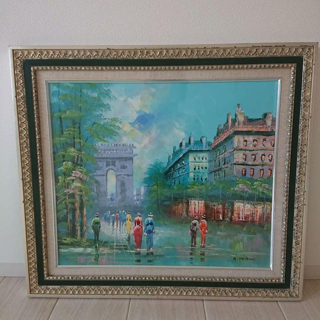 パリ 凱旋門 風景画 油絵